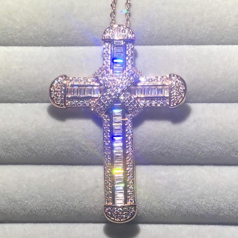 18K rose gold Exquisite Bible Jesus Cross Pendant Necklace for Women Men Crucifix Charm Created Moissanite Jewelry
18K rose gold Exquisite Bible Jesus Cross Pendant Necklace for Women Men Crucifix Charm Created Moissanite Jewelry