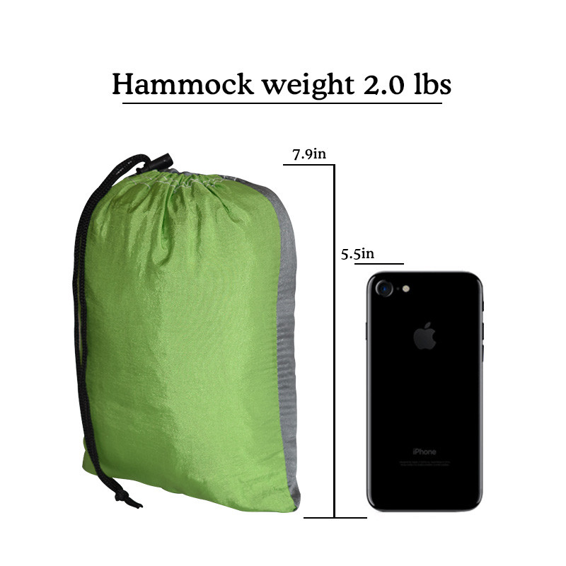 Single Double Hammock Adult Outdoor Backpacking Travel Survival Hunting Sleeping Bed Portable With 2 Straps 2 Carabiner