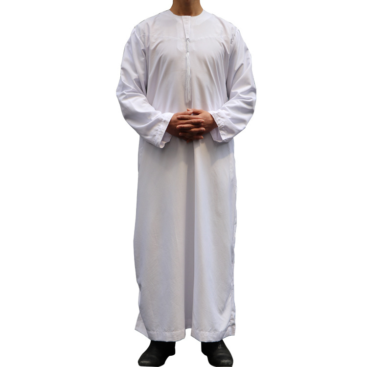 (12 pieces/lot) 2019 latest design high quality muslim men thobes islamic clothing men abayas YM052