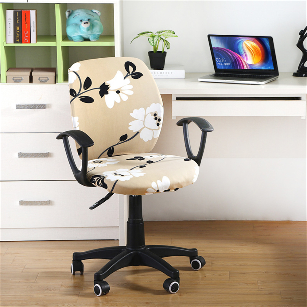 Universal Elastic Spandex Fabric Split Chair Back Cover+Seat Cover Anti-dirty Office Computer Chair Cover Stretch Case