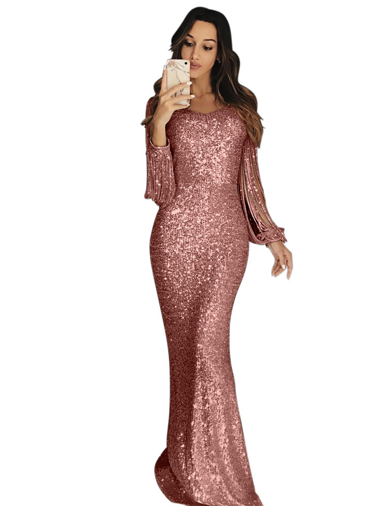 Tassels Peals Party Prom Dresses 2019 Hot Mermaid Tassels Peals Party Cocktail Evening Gown Sexy Formal Pageant special occasion Dresses