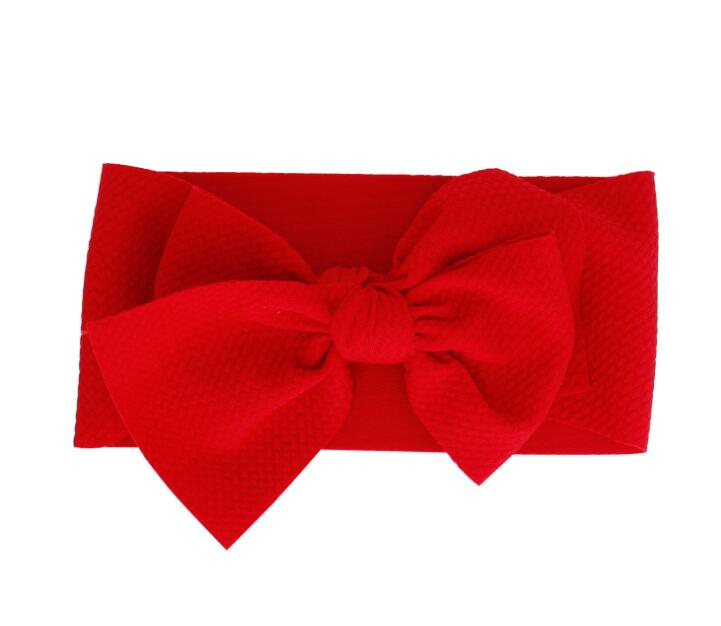 Kids Girl Stretch Turban Knot Headband Toddler Baby Girl Big Bow Knot HairBand Solid Headwear Head Wrap Hair Band Accessories GB1664