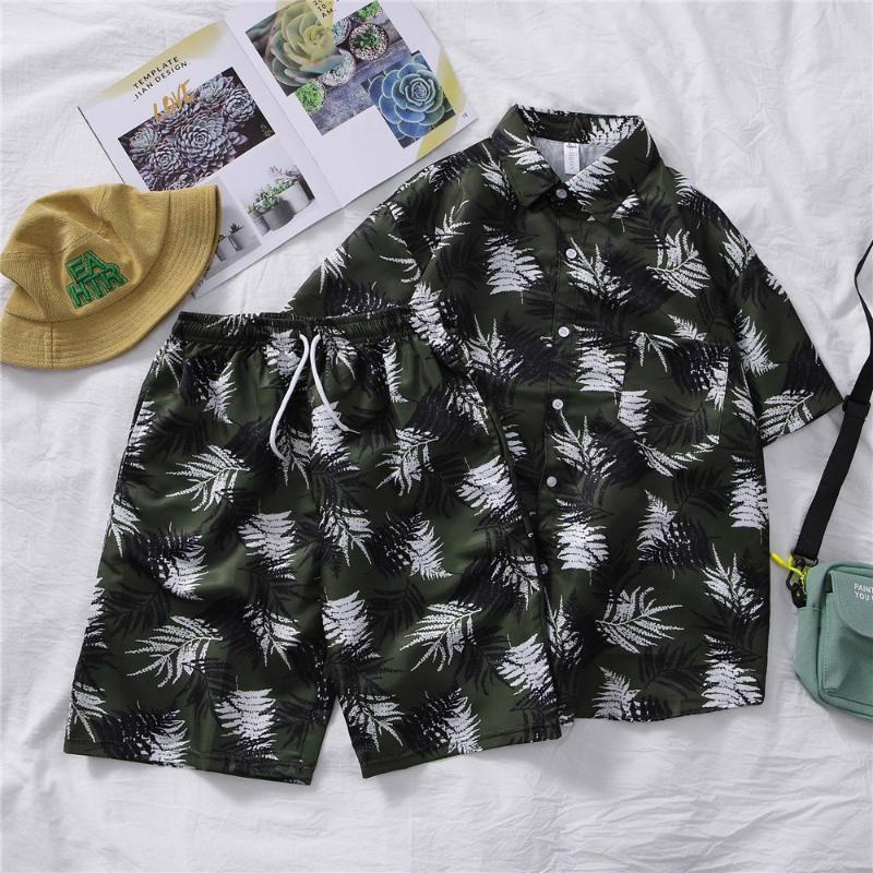 Men Hawaiian Shirts Set 2020 Leave Floal Print Shirts Mens T shirt +Shorts Beach Short Sleeve Tracksuit Summer Male Clothing, White
Men Hawaiian Shirts Set 2020 Leave Floal Print Shirts Mens T shirt +Shorts Beach Short Sleeve Tracksuit Summer Male Clothing, White