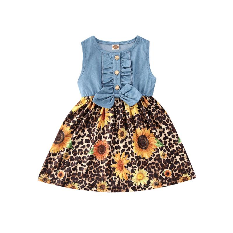 Pudcoco 2020 Newly Cute Kids Baby Girls Dress Bowknot Sunflowers Leopard Print Denim Patchwork Sleeveless A-Line Dress, As pic
Pudcoco 2020 Newly Cute Kids Baby Girls Dress Bowknot Sunflowers Leopard Print Denim Patchwork Sleeveless A-Line Dress, As pic