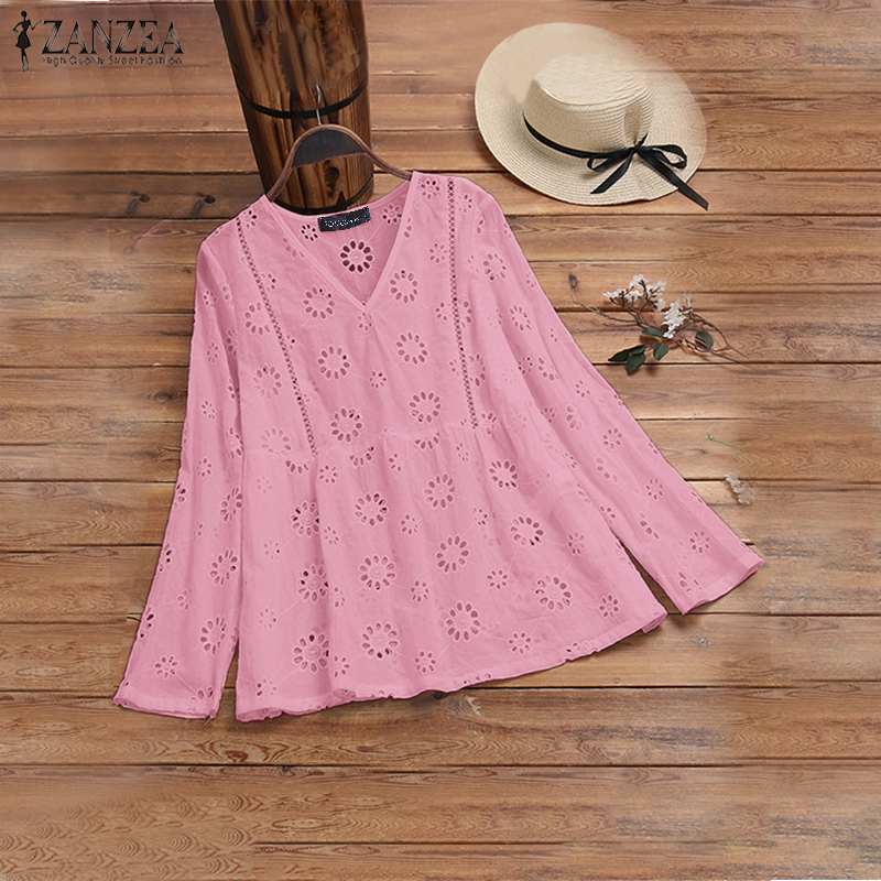 2020 Spring V Neck Long Sleeve Shirt ZANZEA Elegant Women Embroidered Tops Casual Hollow Out Blouse Female Chemise Solid Blusas, Yellow
2020 Spring V Neck Long Sleeve Shirt ZANZEA Elegant Women Embroidered Tops Casual Hollow Out Blouse Female Chemise Solid Blusas, Yellow