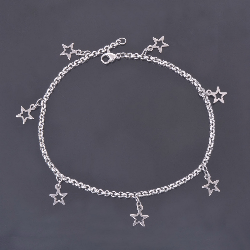 DIY Customization 316L Stainless Steel Silver Color Star Pendant Anklets Trendy Foot Chains Jewelry Accessory
DIY Customization 316L Stainless Steel Silver Color Star Pendant Anklets Trendy Foot Chains Jewelry Accessory