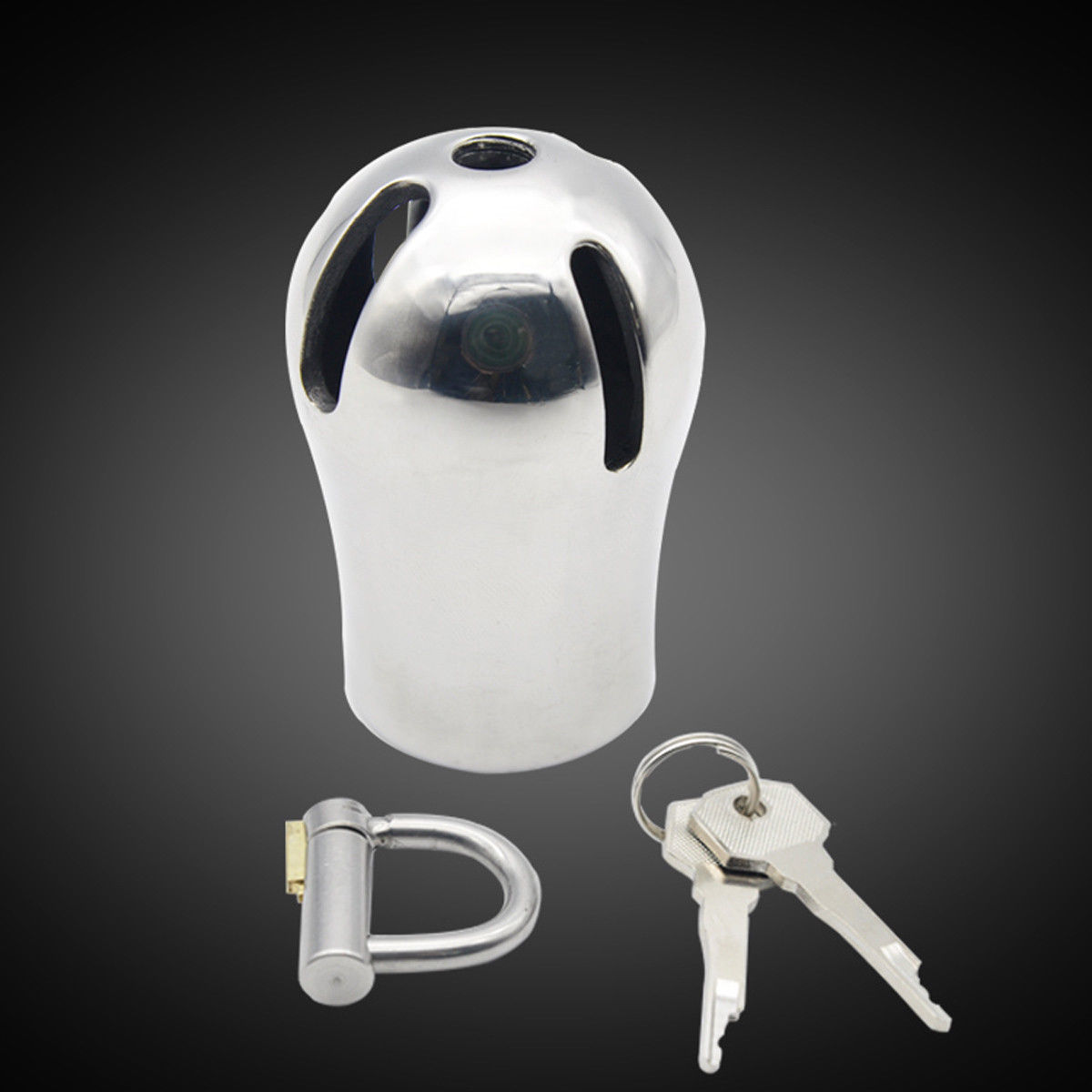 Chastity Device Cage Stainless Steel with PA Lock Device for Male #R45