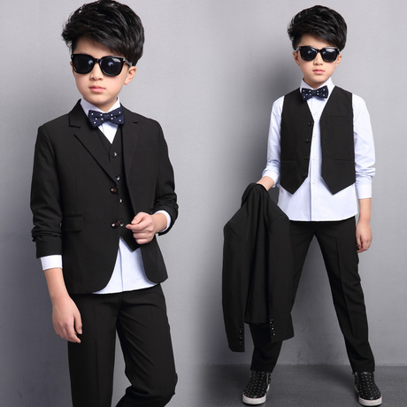 Boy's Suits & Blazers Children's Clothing Boy's suit+pant+vest three pieces suit set 110-150cm solid black single breasted 2020
Boy's Suits & Blazers Children's Clothing Boy's suit+pant+vest three pieces suit set 110-150cm solid black single breasted 2020