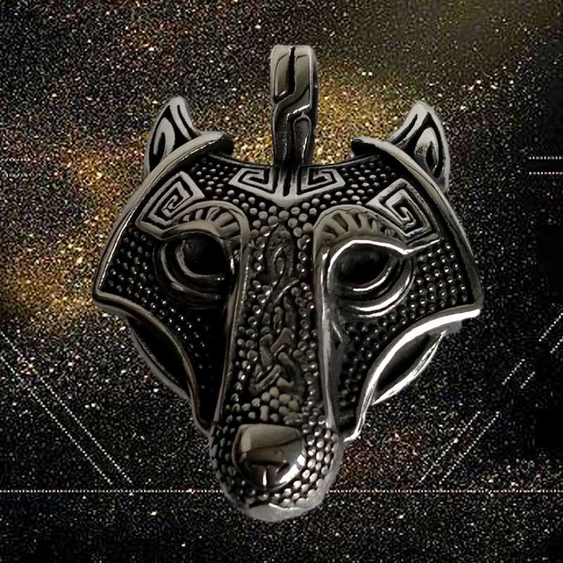 Pendant Necklaces Hip Hop Punk Werewolf Mask Mens Stainless Steel Norse Wolf Head Vikings Animal Necklace Wholesale
Pendant Necklaces Hip Hop Punk Werewolf Mask Mens Stainless Steel Norse Wolf Head Vikings Animal Necklace Wholesale