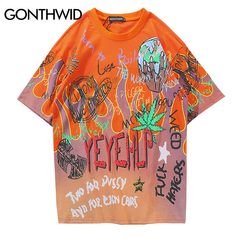 Gonthwid Graffiti Fire Flame Streetwear T Shirts 2019 Men Hip Hop Casual Short Sleeve Tee Shirts Male Harajuku Fashion Tshirts Y19060601, White;black
Gonthwid Graffiti Fire Flame Streetwear T Shirts 2019 Men Hip Hop Casual Short Sleeve Tee Shirts Male Harajuku Fashion Tshirts Y19060601, White;black
