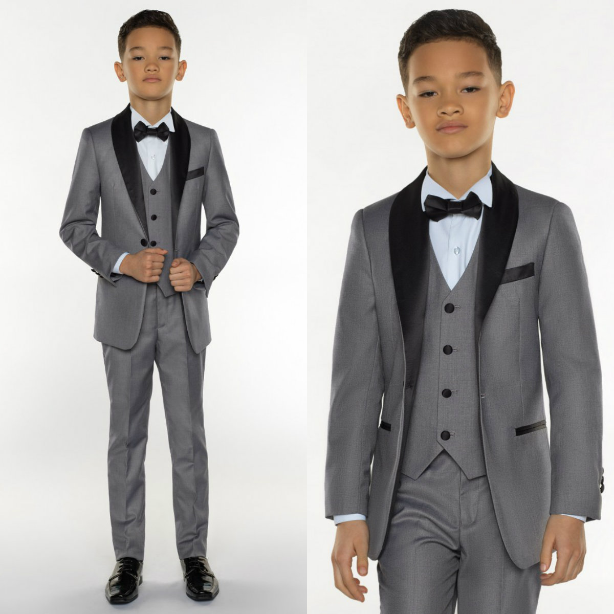 gray boy formal suits dinner tuxedos little boy groomsmen kids children for wedding party prom suit wear jacketsvestspants