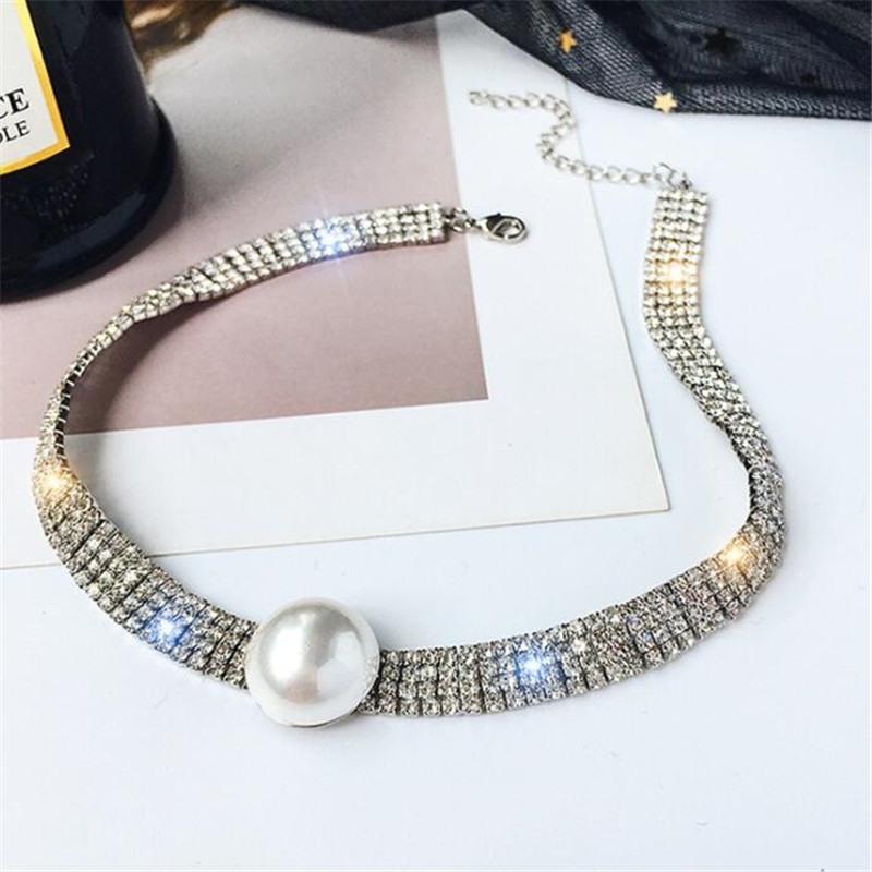 Full Rhinestone Choker Necklaces for Women Bijoux Gold Color Crystal Pearl Torques Necklaces Statement Jewelry Party Gifts
Full Rhinestone Choker Necklaces for Women Bijoux Gold Color Crystal Pearl Torques Necklaces Statement Jewelry Party Gifts