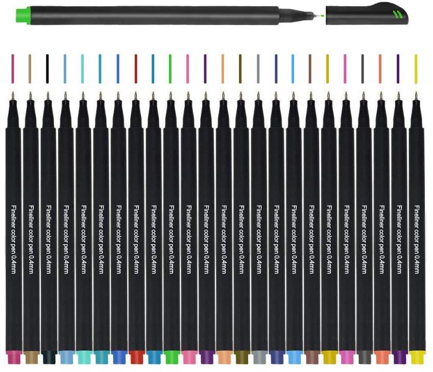 Planner Pens Fineliner Colored Drawing Markers Journaling Writing Take Note Calendar Agenda Sketching Art Office Supplies Multi Function