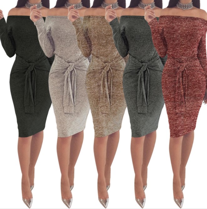 Casual Dresses Womens Spring Autumn Sweater Elegant Evening Sexy Party Vintage Slash Neck Bandage Club, Light gray
Casual Dresses Womens Spring Autumn Sweater Elegant Evening Sexy Party Vintage Slash Neck Bandage Club, Light gray