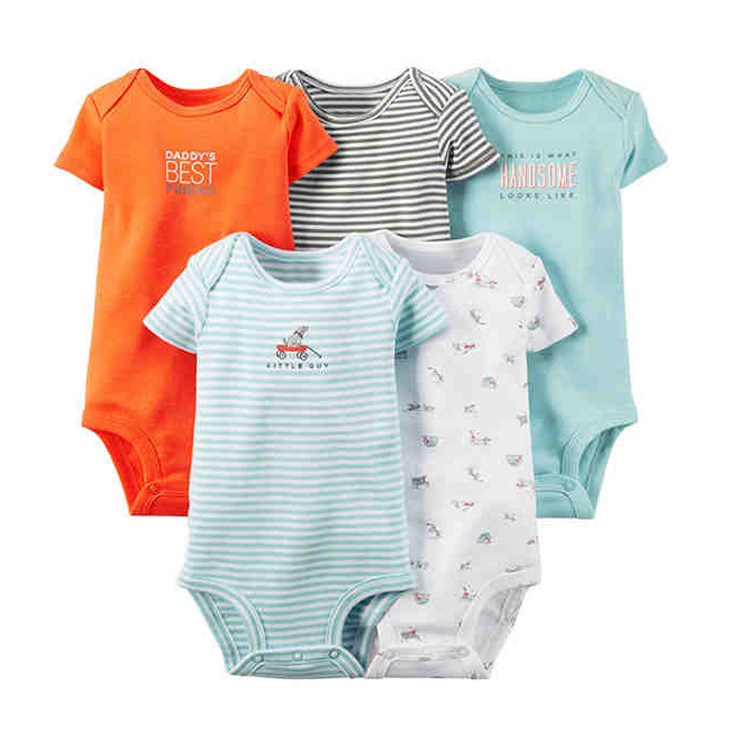 Uniesx Newborn Baby Rompers Clothing 5Pcs/Lot Infant Jumpsuits 100%Cotton Children Roupa De Bebe Girls&Boys Baby Clothes