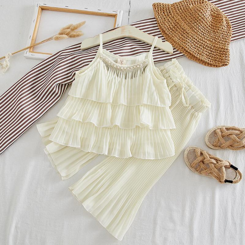 ARLONEET Summer Toddler Baby Girl Clothes White Sling Vest Tops Ruffle Long Pants Sweet Pearls Two-piece Outfit Summer Playsuit, Wh 
ARLONEET Summer Toddler Baby Girl Clothes White Sling Vest Tops Ruffle Long Pants Sweet Pearls Two-piece Outfit Summer Playsuit, Wh