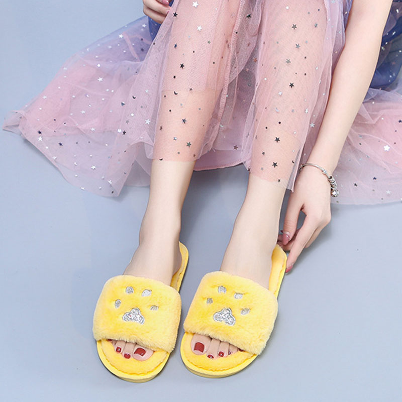 Winter Women House Slippers Warm Cute Slip on Flat Shoes Fashion Open Toe Fur Bedroom Shoes For Women Floor House Slippers, Blue
Winter Women House Slippers Warm Cute Slip on Flat Shoes Fashion Open Toe Fur Bedroom Shoes For Women Floor House Slippers, Blue