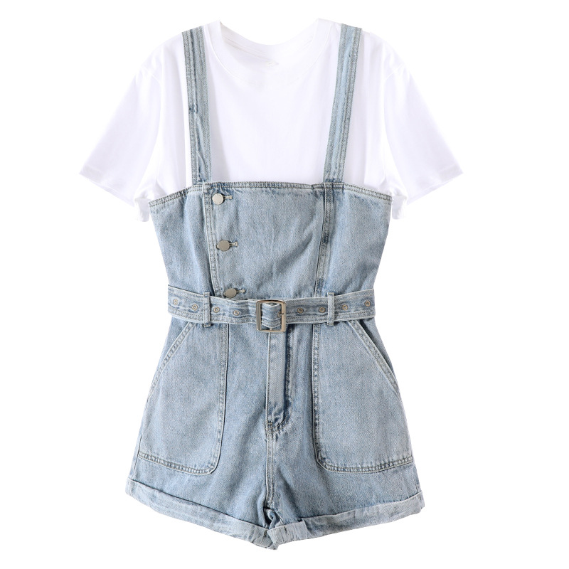 Lguc.H Women Denim Shorts with Suspender Female High Waist Jeans Shorts 2020 Summer Jean with Belt Casual Womens, Blue
Lguc.H Women Denim Shorts with Suspender Female High Waist Jeans Shorts 2020 Summer Jean with Belt Casual Womens, Blue