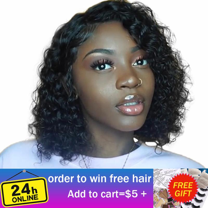 13x4 Water Wave Bob Wig 150% density Remy Human Hair Bob Lace Front Wigs Pre Plucked With Baby Hair VSHOW Human Wigs, Natural color
13x4 Water Wave Bob Wig 150% density Remy Human Hair Bob Lace Front Wigs Pre Plucked With Baby Hair VSHOW Human Wigs, Natural color