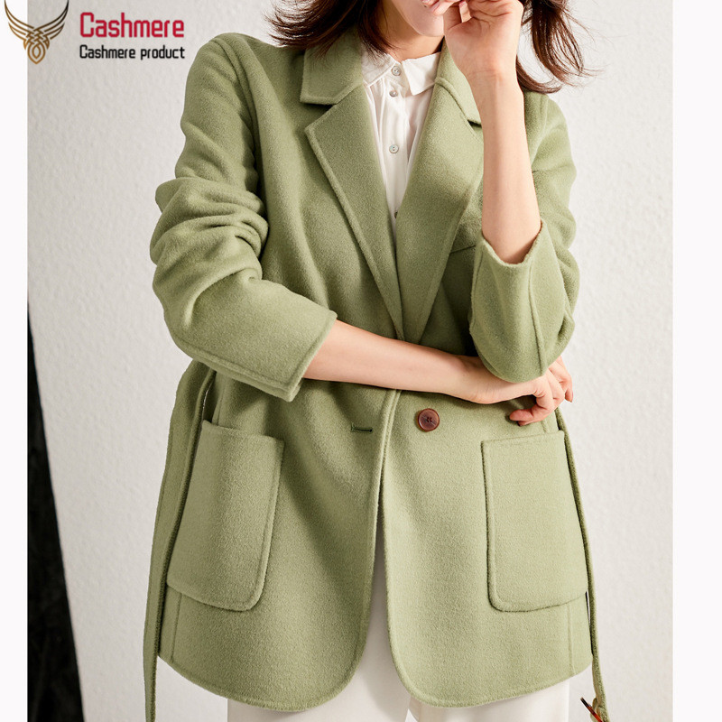 Women' wool coat mid-length wool jacket female self-cultivation lace-up British style jacket 2020 fashion green women, Beige
Women' wool coat mid-length wool jacket female self-cultivation lace-up British style jacket 2020 fashion green women, Beige