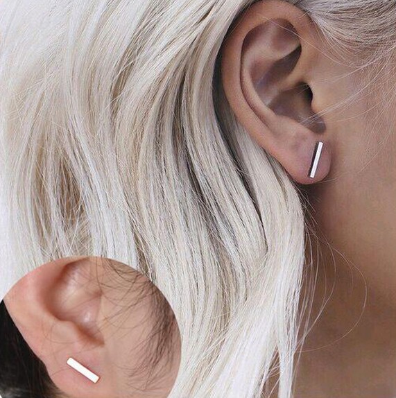 Girls Tiny Bar Stylish Stud Earrings Punk Upated Design Black Silver Gold Plated Cute Stud Earrings 
Girls Tiny Bar Stylish Stud Earrings Punk Upated Design Black Silver Gold Plated Cute Stud Earrings