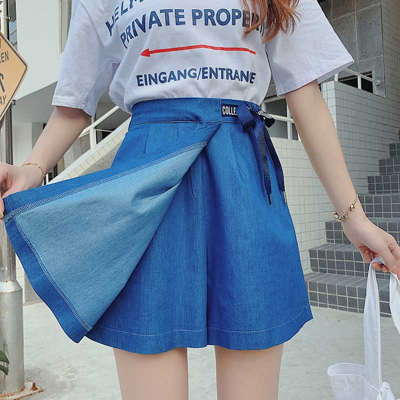 Jeans Woman High Waist Plus Size Drawstring Short Loose Mom Denim Skirt Shorts Wide Leg Pants Jeans Femme, Blue 9695
Jeans Woman High Waist Plus Size Drawstring Short Loose Mom Denim Skirt Shorts Wide Leg Pants Jeans Femme, Blue 9695