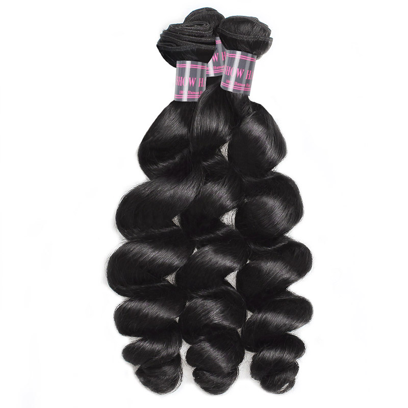 Ishow Loose Deep Brazilian Body Virgin Extensions Peruvian Human Hair Bundles Afro Kinky Curly Water Wefts Weave for Women All Ages 8-28inch Jet Black