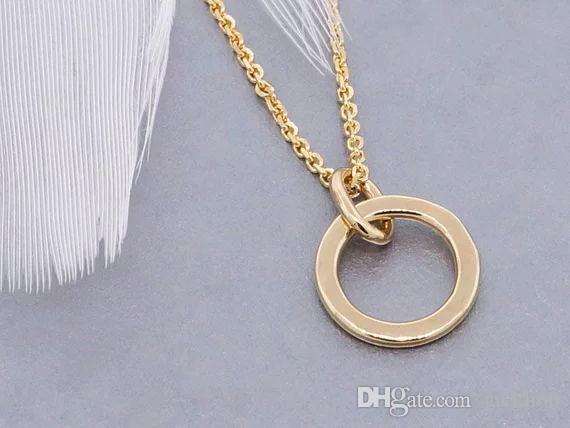 10PCS Simple Thick Hoop Circle Necklace Outline Eternity Karma Open Circle Necklace Hammered Geometric Circle Round Necklaces