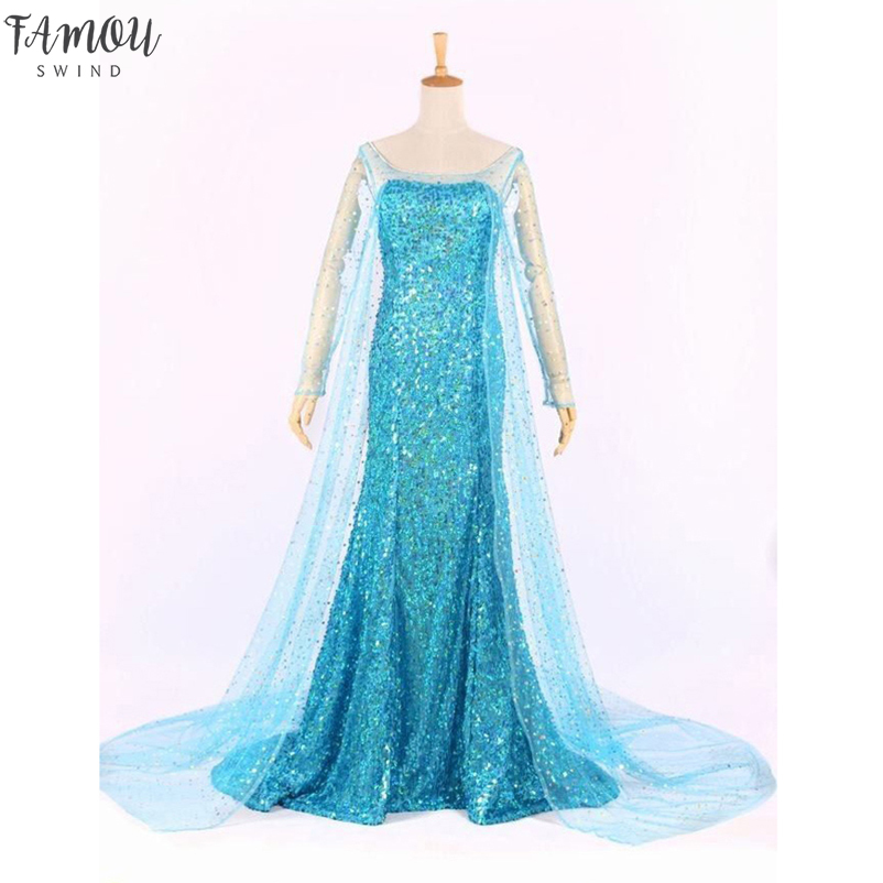 Queen Princess Dress Adult Women Cocktail Party Costume Cosplay Sequin Dresses Gown Vestidos Robe, Blue
Queen Princess Dress Adult Women Cocktail Party Costume Cosplay Sequin Dresses Gown Vestidos Robe, Blue