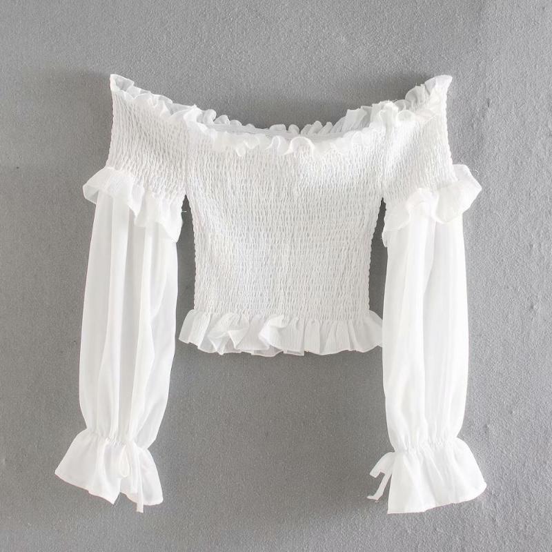 2020 women sexy off shoulder shrink fold slim blouse ladies chic perspective lantern sleeve chiffon shirts femininas tops LS6532, Dwdd ls6532w
2020 women sexy off shoulder shrink fold slim blouse ladies chic perspective lantern sleeve chiffon shirts femininas tops LS6532, Dwdd ls6532w