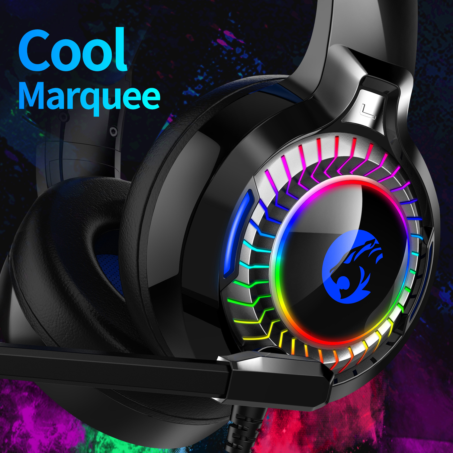 PS4 XBox Gaming Headphones LED Flash Running Light PC Computer Game Headsets Stereo Noise Canceling Headphone 7.1 Channel Microphone