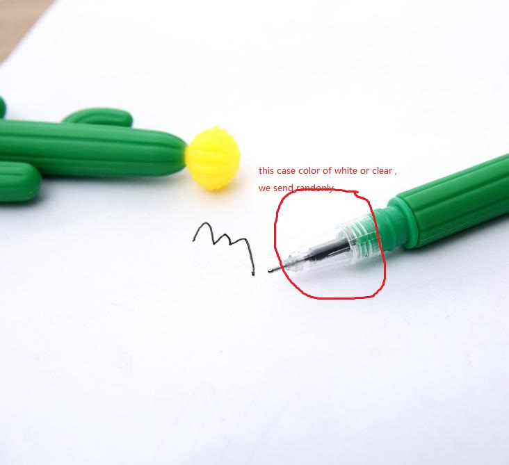 Cactus Ballpoint Black 0.5mm Gel Ink Rollerball Pens School Office Writing Pen Student Kid Prizes supplies