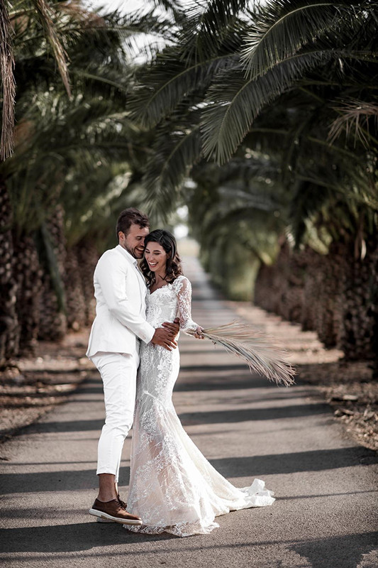 Vintage Countryside Mermaid Wedding Dresses 2020 Illusion Long Sleeve Full Lace Floral Bohemian Backless Wedding Gown Vestidos De Novia