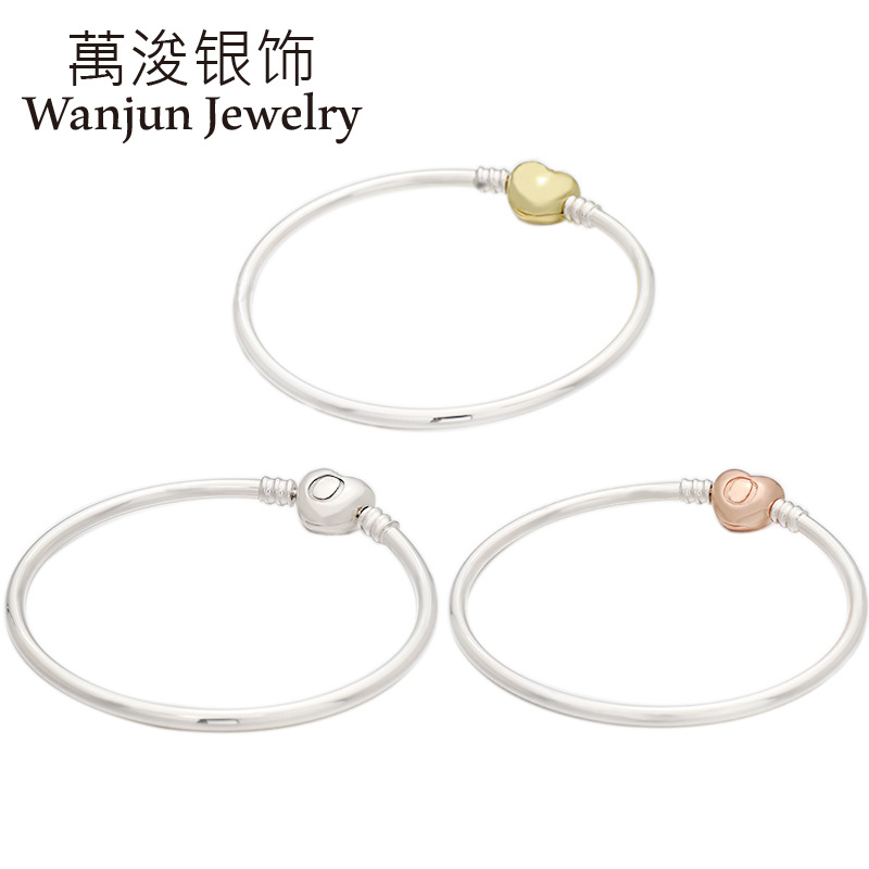 Wanjun Jewelry 100%925 Sterling Exquisite DIY Bangles Moments Xin Xing Kou Bracelet To GIRL'S Simple Gift
Wanjun Jewelry 100%925 Sterling Exquisite DIY Bangles Moments Xin Xing Kou Bracelet To GIRL'S Simple Gift