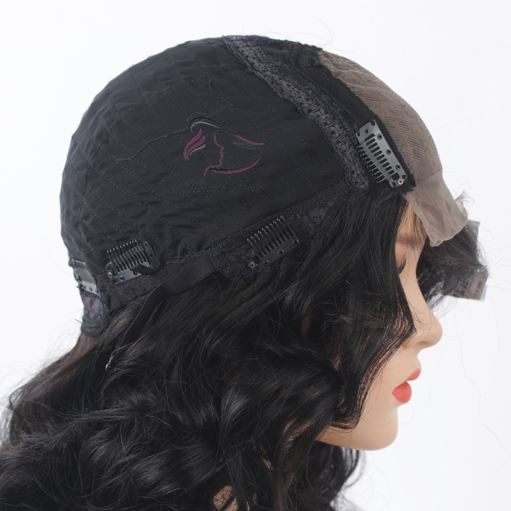 4x4 Lace Closure Human Hair Wigs Natural Color Body Wave Human Hair Wigs 130% Density 150% Density