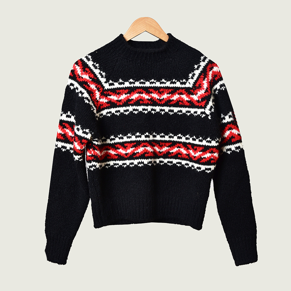 2019 Fall Winter Long Sleeve Round Neck Black Striped Knitted Pullover Sweater Women Fashion Sweaters D25161116S
2019 Fall Winter Long Sleeve Round Neck Black Striped Knitted Pullover Sweater Women Fashion Sweaters D25161116S
