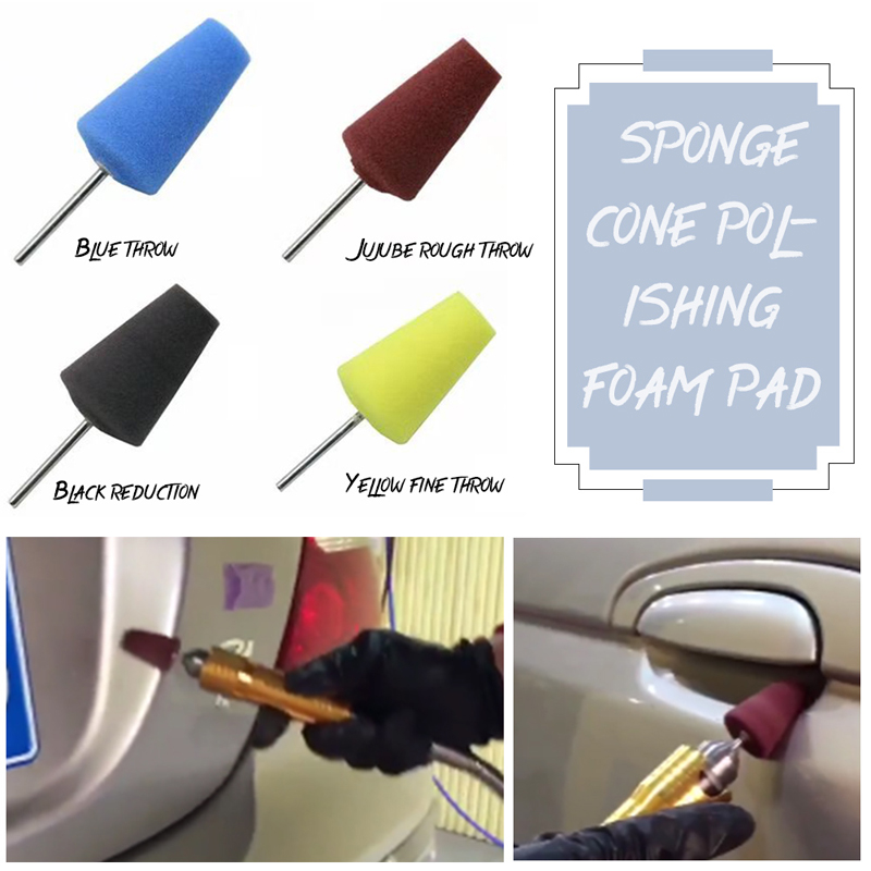 Portable Car Door Sponge Column Hand Tools Polishing Cone-shape Sponges Wheel Corner Pin Polish Tool Auto Care Parts Universal