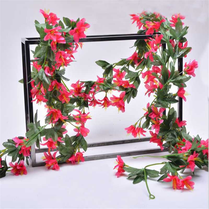 New Flower Rattan Lily Hanging Lily Ivy Vine Green Leaves Home Wedding Decoration Fake Leaf Hanging Garland Artificial Flowers, Red
New Flower Rattan Lily Hanging Lily Ivy Vine Green Leaves Home Wedding Decoration Fake Leaf Hanging Garland Artificial Flowers, Red