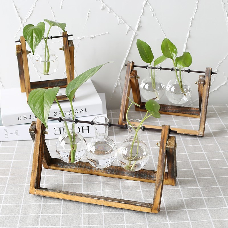 Nordic Hydroponic Plant Vases Creative Transparent Glas Vases Wooden Frame Desktop Decorative Home Coffee Shop Art Crafts
Nordic Hydroponic Plant Vases Creative Transparent Glas Vases Wooden Frame Desktop Decorative Home Coffee Shop Art Crafts