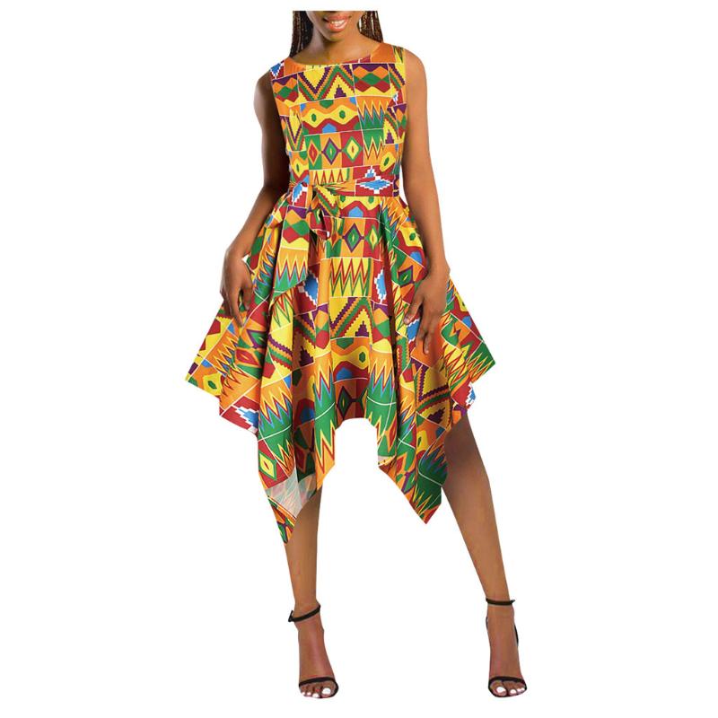 SAGACE Women's Dresses 2020 Sleeveless Ethnic Style Print Asymmetrical Hem Summer Dress Women With Belt Beach Dress female sexy
SAGACE Women's Dresses 2020 Sleeveless Ethnic Style Print Asymmetrical Hem Summer Dress Women With Belt Beach Dress female sexy