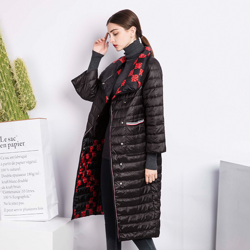 2020 Winter Women Jacket Ultra-light 90% Duck Down Coat Female Long Double-Sided Parka chaqueta mujer WYQ858, Black
2020 Winter Women Jacket Ultra-light 90% Duck Down Coat Female Long Double-Sided Parka chaqueta mujer WYQ858, Black