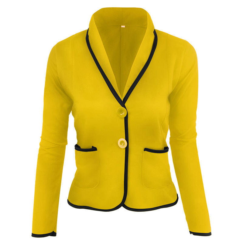 Ladies 2018 New Fashion Button Slim Blazer Coat Women Suit Jacket Female Plus Size Blazer Femme Work Wear Jacket