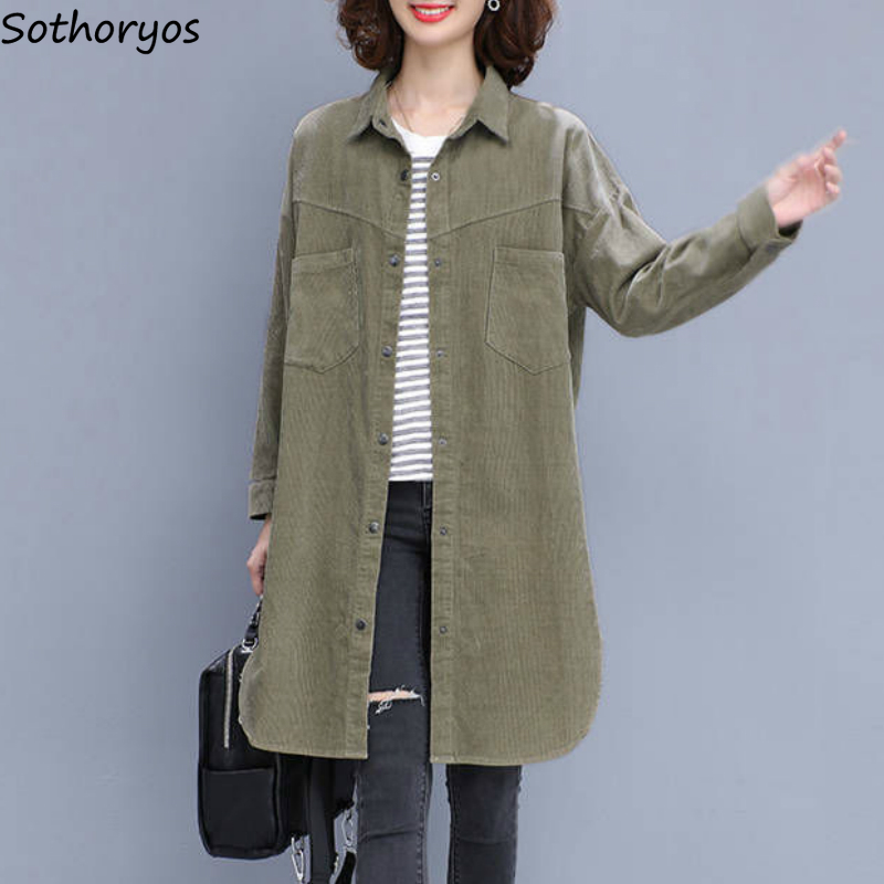 Trench Women Plus Size 5XL Loose Solid Corduroy Single Breasted Side-slit Trendy Korean Style Leisure Thin Simple Womens Coats, Army green
Trench Women Plus Size 5XL Loose Solid Corduroy Single Breasted Side-slit Trendy Korean Style Leisure Thin Simple Womens Coats, Army green