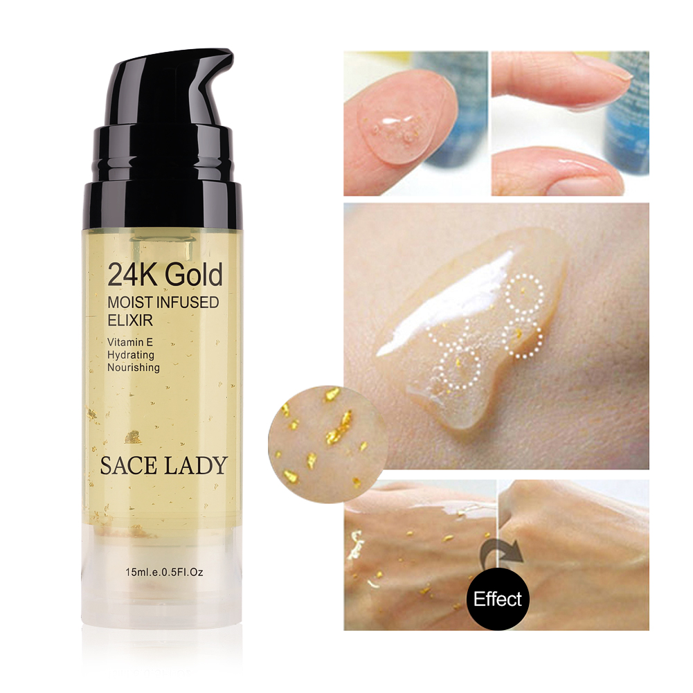 SACE LADY 24k Gold Elixir Ultra Moisturizing Face Makeup Foundation Base Primer Make Up Brand Cosmetic
SACE LADY 24k Gold Elixir Ultra Moisturizing Face Makeup Foundation Base Primer Make Up Brand Cosmetic