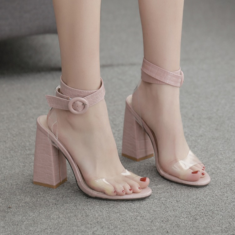 Sandals Celebrity Pink Stone Pattern Clear Women Round Buckle Strap Open Toe Flipflops Carve Thick Super High Heels Sandalen2021
Sandals Celebrity Pink Stone Pattern Clear Women Round Buckle Strap Open Toe Flipflops Carve Thick Super High Heels Sandalen2021