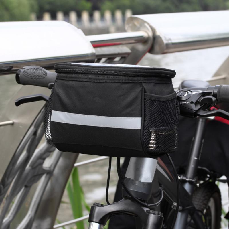 WaterprooF Road Bike Handlebar Bag Cycling Front Basket Pannier Frame Waterproof Bicycle Bags With Broader Reflective Strap1