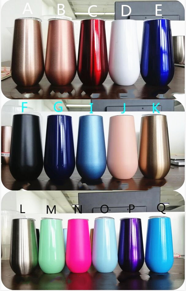 16 colors!!! 6oz Stemless Wine Champagne Glasses Stainless Steel Double Vacuum Egg Cups Cocktail Beer Tumblers Mini Mugs With Leakproof Lid 8
16 colors!!! 6oz Stemless Wine Champagne Glasses Stainless Steel Double Vacuum Egg Cups Cocktail Beer Tumblers Mini Mugs With Leakproof Lid 8