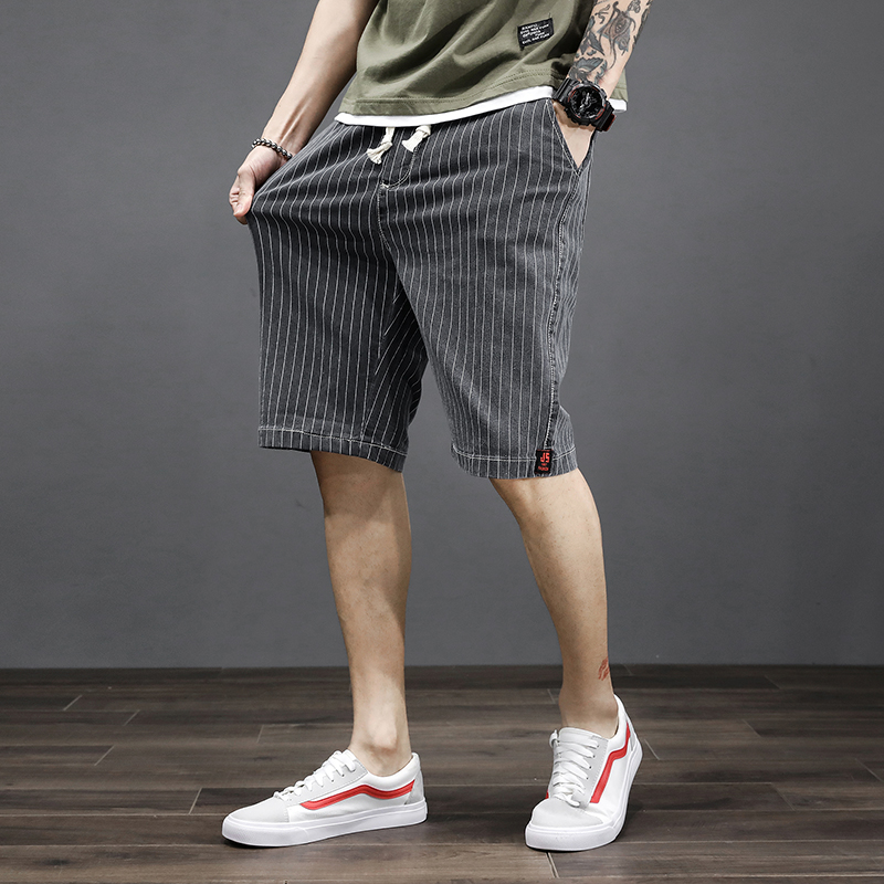 S-7XL Summer New Men's Large size Stretch Short Jeans Fashion Casual stripe Cotton Denim Shorts Male Oversized loose Blue pants
S-7XL Summer New Men's Large size Stretch Short Jeans Fashion Casual stripe Cotton Denim Shorts Male Oversized loose Blue pants