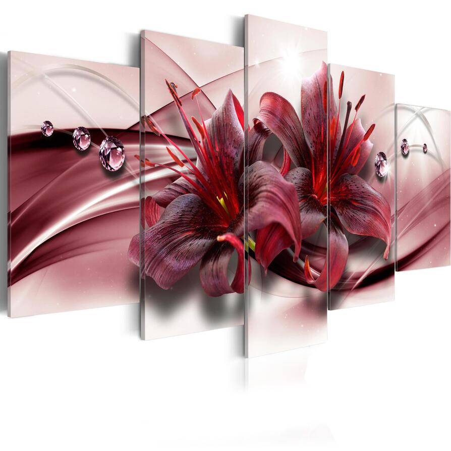 Abstract Orchid Canvas Art Design Print Modern Flower Floral Wall Painting Home Decoration Gift for Love, Choose Color And SizeAbstract Orch