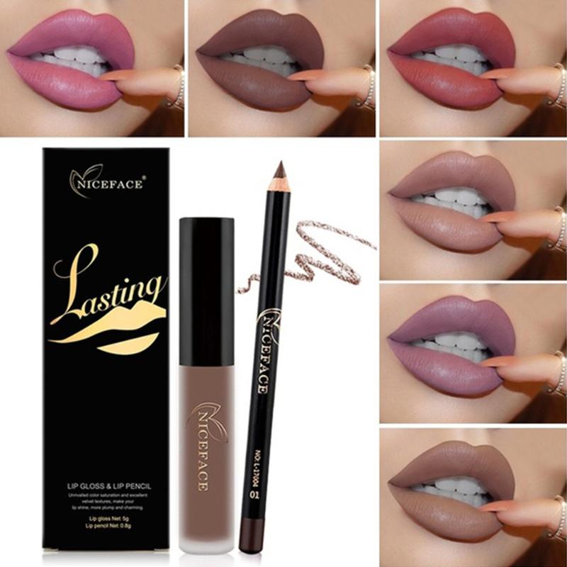 Multicolor Matte Long-Lasting Non-Stick Cup Non-Fading Lip Gloss Lip Liner Combination Natural Velvet Liner Makeup Tool, 09
Multicolor Matte Long-Lasting Non-Stick Cup Non-Fading Lip Gloss Lip Liner Combination Natural Velvet Liner Makeup Tool, 09